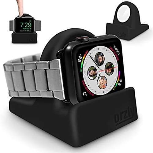 Orzly Apple Watch Charger Stand Durable TPU Compact Black | Fits All Series & Sizes thumbnail 6
