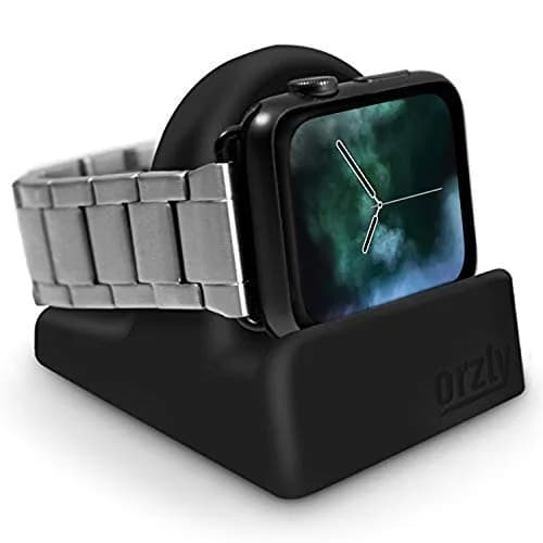 Orzly Apple Watch Charger Stand Durable TPU Compact Black | Fits All Series & Sizes thumbnail 7