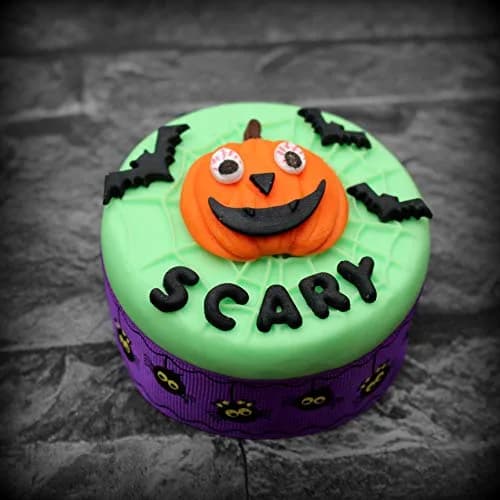 Katy Sue Pumpkin Face Silicone Mold for Halloween & Fall Cake Decorating & Crafts - 1.7 x 1.6 x 0.4 Inch Pumpkin Size | Food-Grade Silicone thumbnail 6
