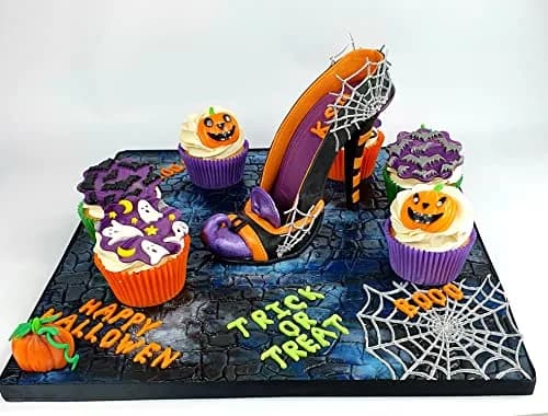 Katy Sue Pumpkin Face Silicone Mold for Halloween & Fall Cake Decorating & Crafts - 1.7 x 1.6 x 0.4 Inch Pumpkin Size | Food-Grade Silicone thumbnail 7