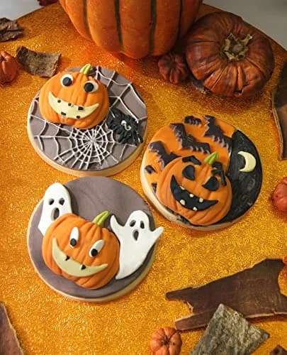 Katy Sue Pumpkin Face Silicone Mold for Halloween & Fall Cake Decorating & Crafts - 1.7 x 1.6 x 0.4 Inch Pumpkin Size | Food-Grade Silicone thumbnail 8