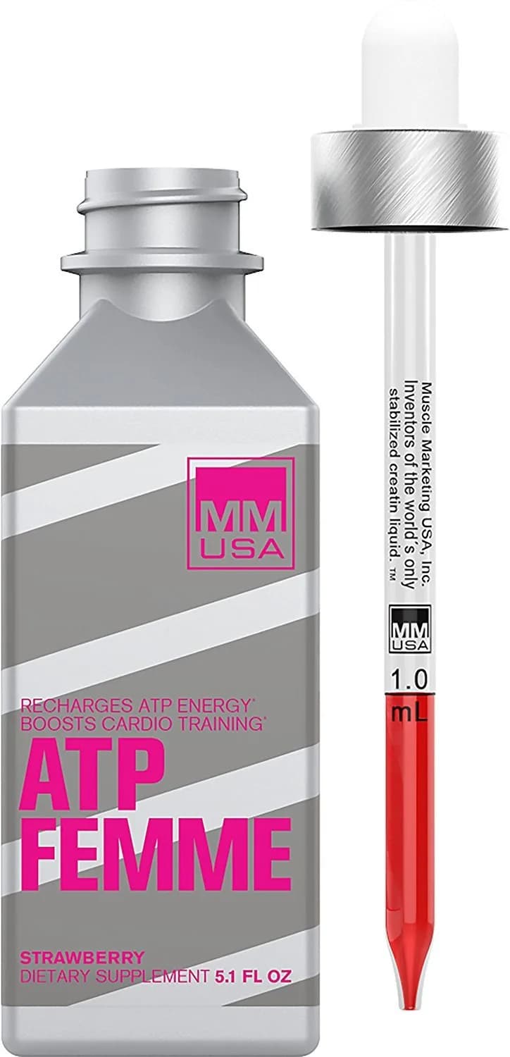 MMUSA ATP Femme Creatine Serum. Boost Workouts, Stamina & Power. No Bloating & Dehydration. Rapid Energy for Superior Performance. Lean Muscle Builder. With Amino Acids. Fast-Acting. Grape, 5.1 Fl Oz