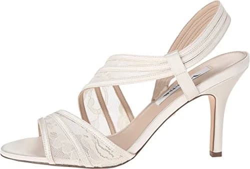 NINA Vitalia Dress Sandal Ivory 6 M US | Mesh Faux Suede Dress Shoe for Women thumbnail 2