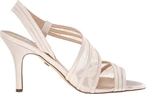 NINA Vitalia Dress Sandal Ivory 6 M US | Mesh Faux Suede Dress Shoe for Women thumbnail 3