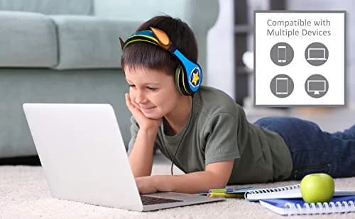 eKids Paw Patrol Chase Kid-Friendly Headphones with Volume Limiting | 3.5mm Jack thumbnail 2