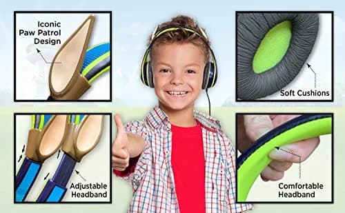 eKids Paw Patrol Chase Kid-Friendly Headphones with Volume Limiting | 3.5mm Jack thumbnail 3