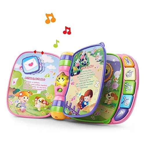 VTech Musical Rhymes Book, Pink | Electronic Learning Toy for 6-36 Months thumbnail 2