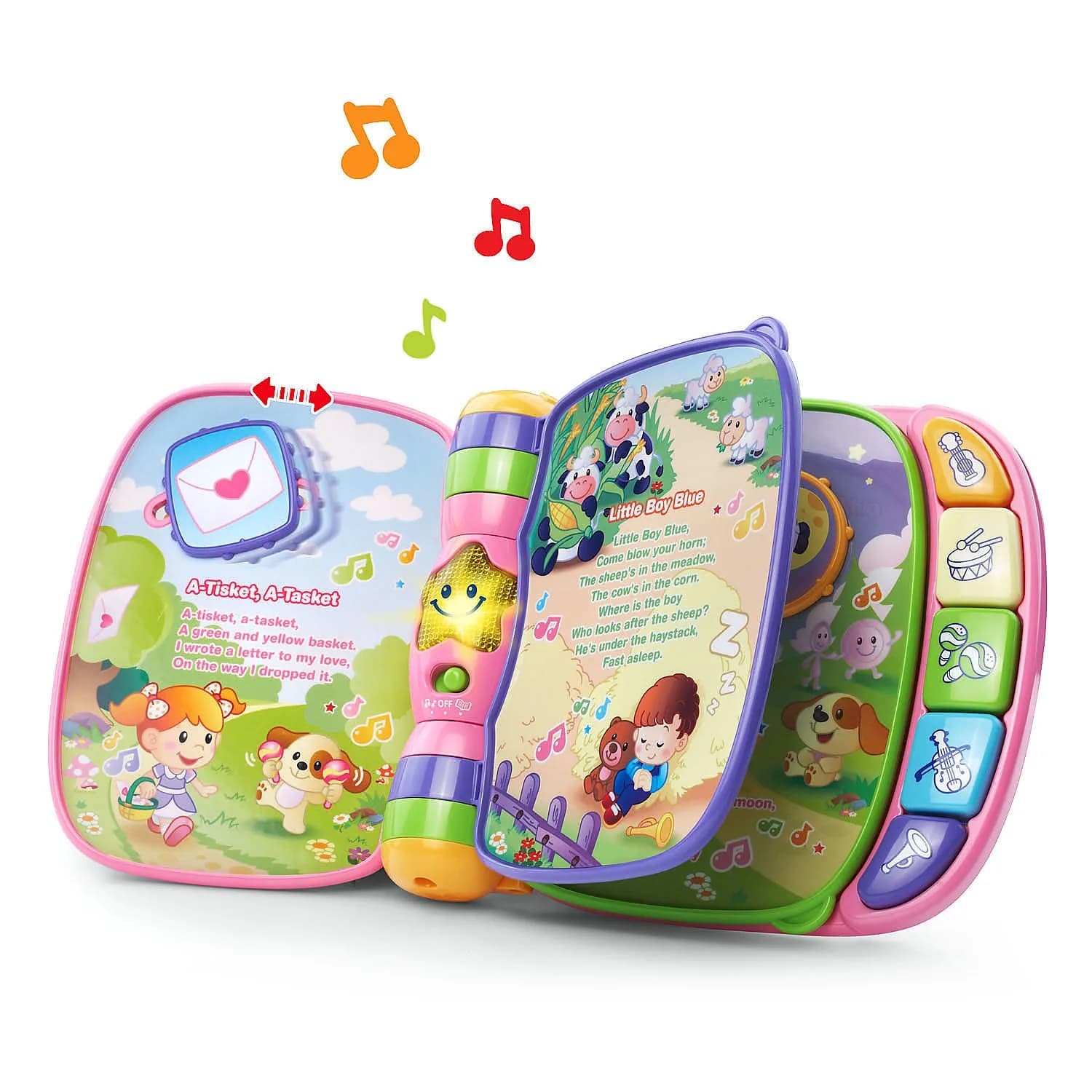 VTech Musical Rhymes Book, Pink | Electronic Learning Toy for 6-36 Months - view 2