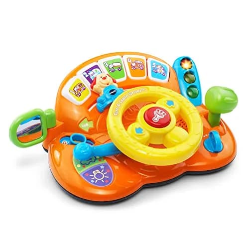 VTech Turn and Learn Driver Toy | Ages 6-36 Months, Yellow — Orange / Standard Packaging