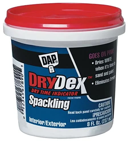DAP DryDex Spackling Paste 1/2 Pint (237ml) | Goes on Pink, Dries White for Easy Repair thumbnail 1