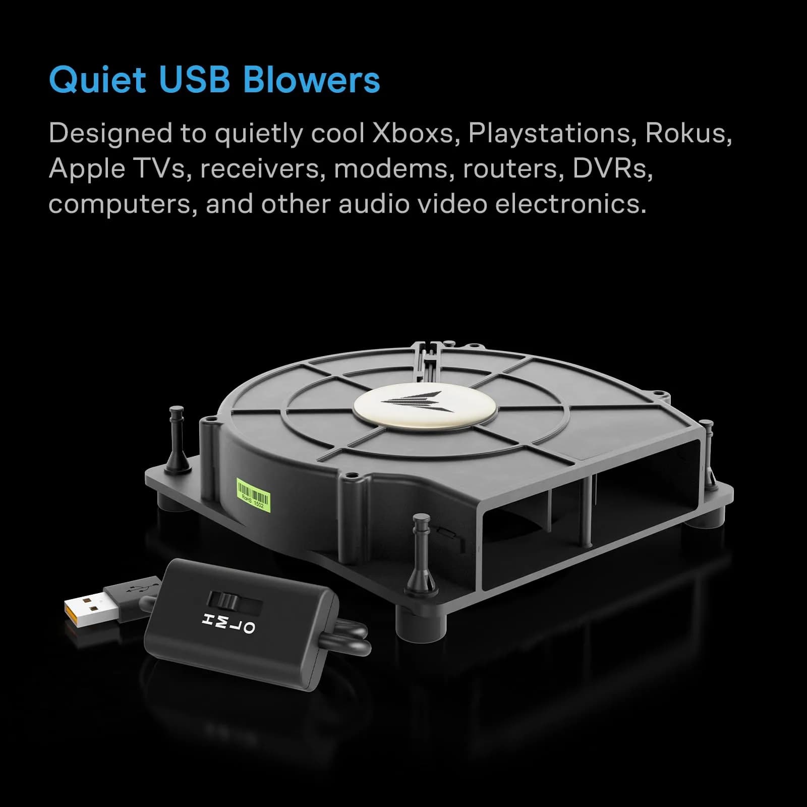 AC Infinity MULTIFAN S2 120mm USB Blower Fan - Quiet & Powerful Cooling - view 2