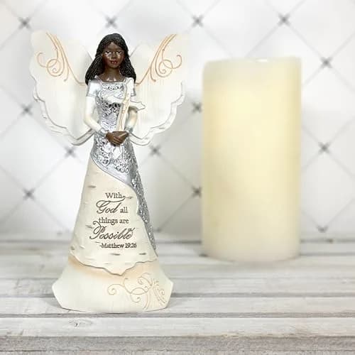 Pavilion Gift Company With God Angel Figurine 16.51 cm (6.5") | Religious Home Décor Accent thumbnail 6