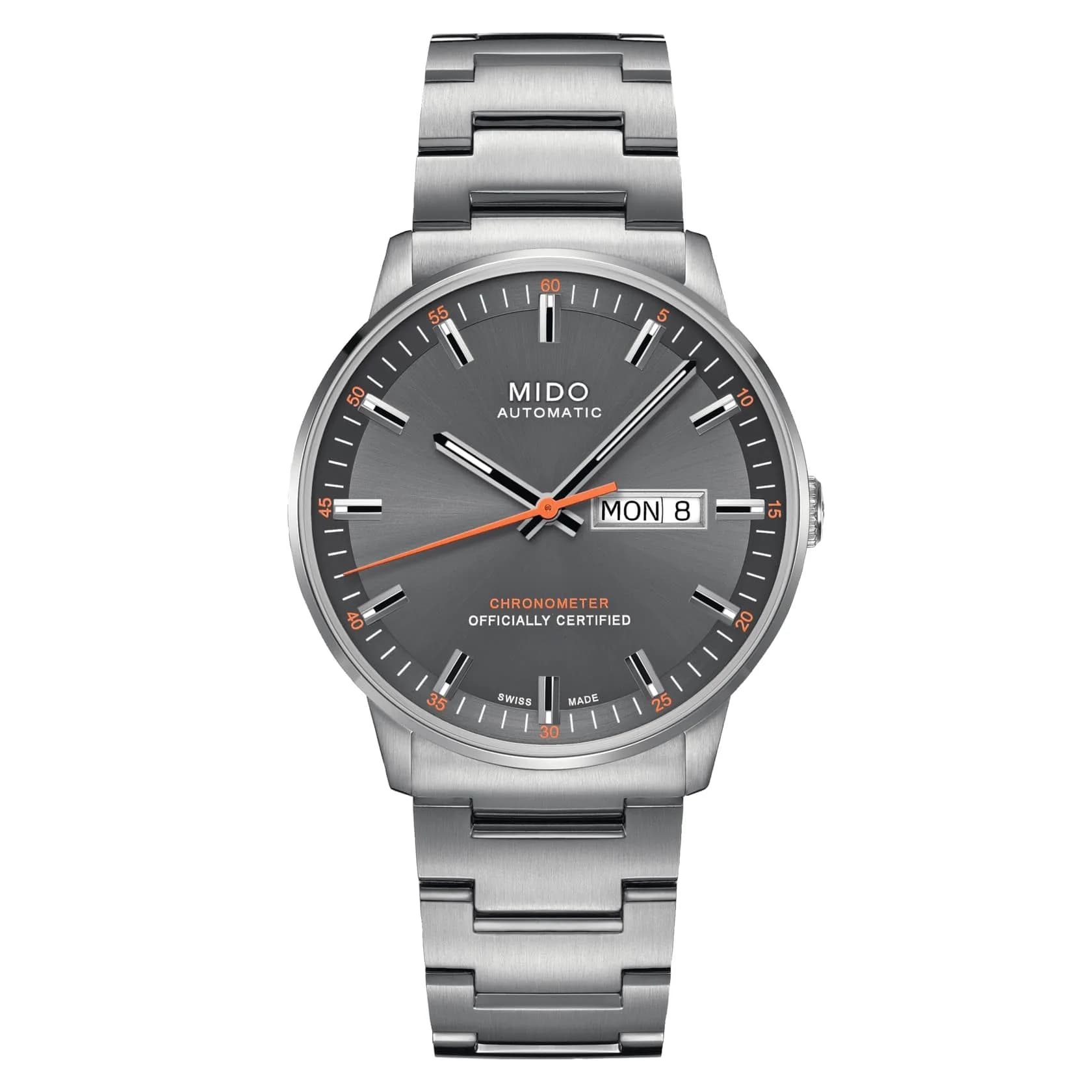 MIDO Commander Chronometer Swiss Automatic Watch for Men - 40mm Stainless Steel Case & Bracelet | Elegant & Precise - main product image