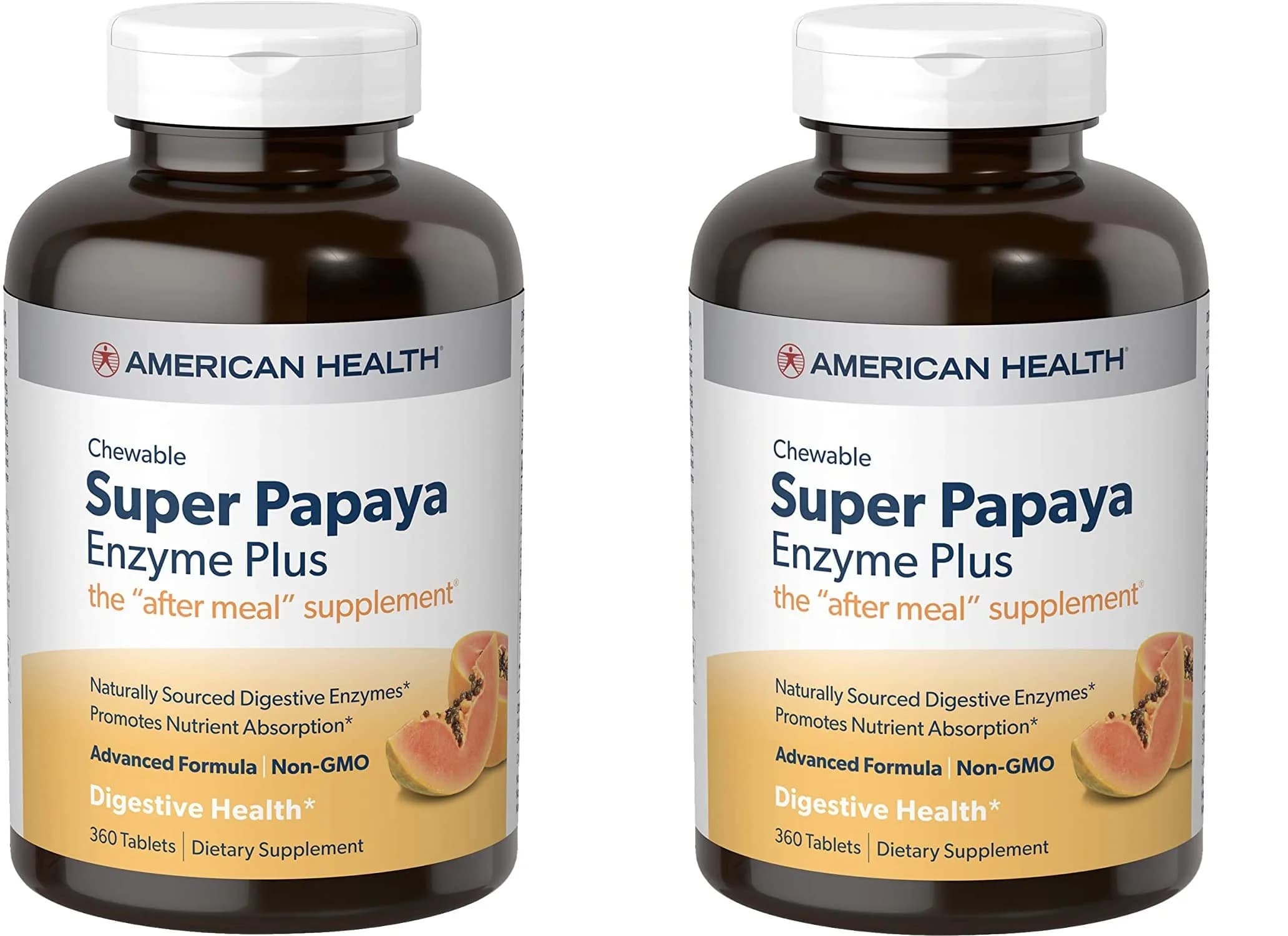 American Health Enzymes Chewable Super Papaya Enzyme Plus 720 Count | Digestive Support for Adults - main product image