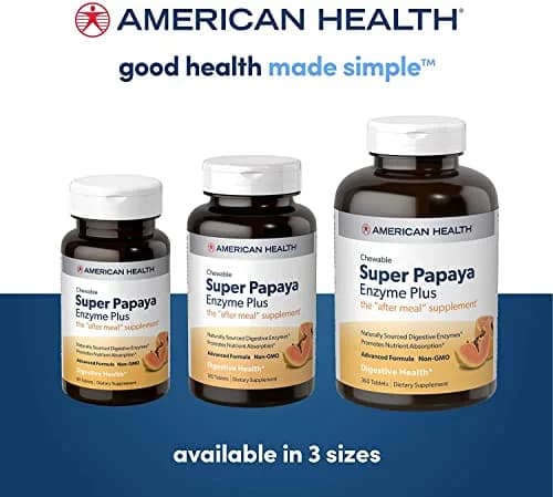 American Health Enzymes Chewable Super Papaya Enzyme Plus 720 Count | Digestive Support for Adults thumbnail 5