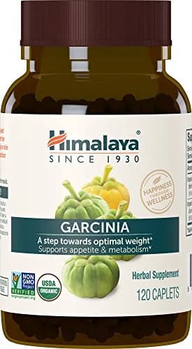 Himalaya Organic Garcinia Cambogia Herbal Supplement 600 mg | Appetite & Lipid Support, USDA Organic, Vegan, 120 Caplets thumbnail 1