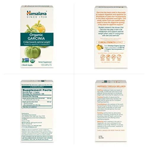 Himalaya Organic Garcinia Cambogia Herbal Supplement 600 mg | Appetite & Lipid Support, USDA Organic, Vegan, 120 Caplets thumbnail 7