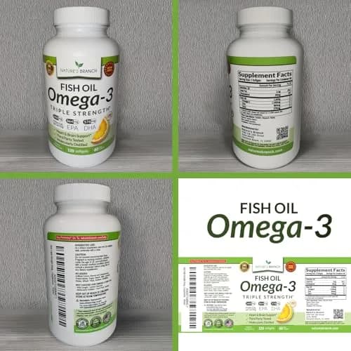 NATURE'S BRANCH Triple Strength Omega 3 Fish Oil 2400mg (120 Count) | Heart, Brain & Eye Health Support with EPA & DHA thumbnail 9