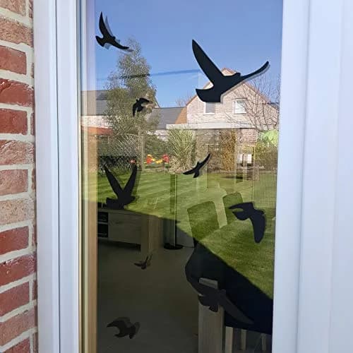 Decooo.be White Bird Strike Prevention Stickers | Set of 17 Silhouettes for Window Glass thumbnail 5