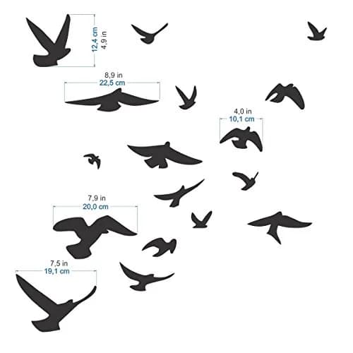 Decooo.be White Bird Strike Prevention Stickers | Set of 17 Silhouettes for Window Glass thumbnail 3
