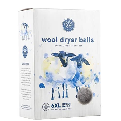 Woolzies Wool Dryer Balls Organic 6 XL Grey | Natural Fabric Softener, Reduces Drying Time thumbnail 1