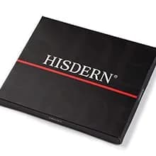 HISDERN Black Polka Dot Ascot Tie and Pocket Square Set 126cm (49.6") | Jacquard Woven Silk Blend for Men thumbnail 7