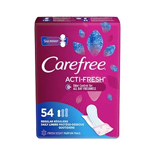 Carefree Acti-Fresh Panty Liners 54 Count | Fresh Scented, Light Leak Protection thumbnail 1