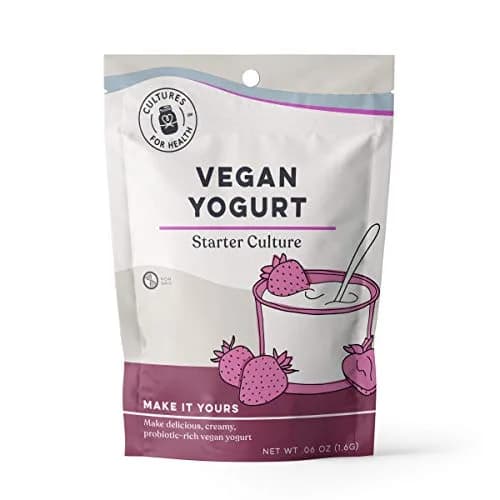 Cultures for Health Vegan Yogurt Starter Culture | 4 Packets | Dairy-Free Plant Milk Yogurt | Probiotic Gut Support thumbnail 1