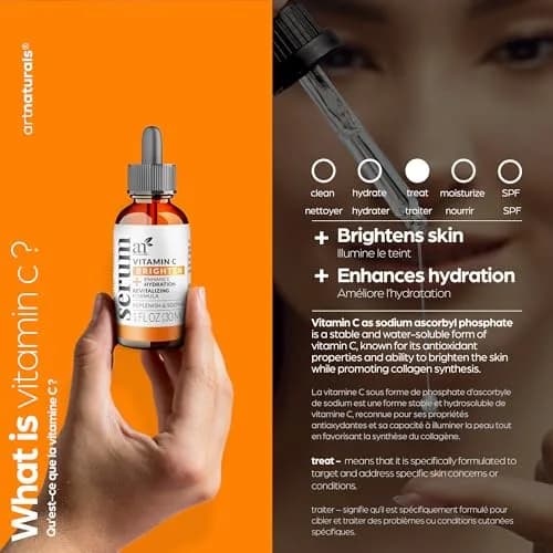 Artnaturals Vitamin C Serum with Hyaluronic Acid 1 fl oz | Anti-Aging & Hydrating thumbnail 4