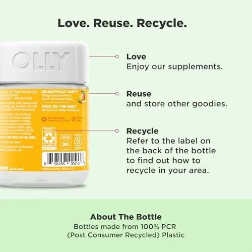 OLLY Probiotic Gummy Mango | Digestive & Immune Support, 50 Count thumbnail 4