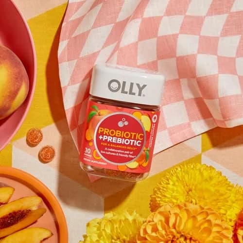 OLLY Probiotic + Prebiotic Gummy, 500 Million CFUs, Peachy Peach, 30 Count (30 Day Supply) | Digestive & Immune Support thumbnail 8