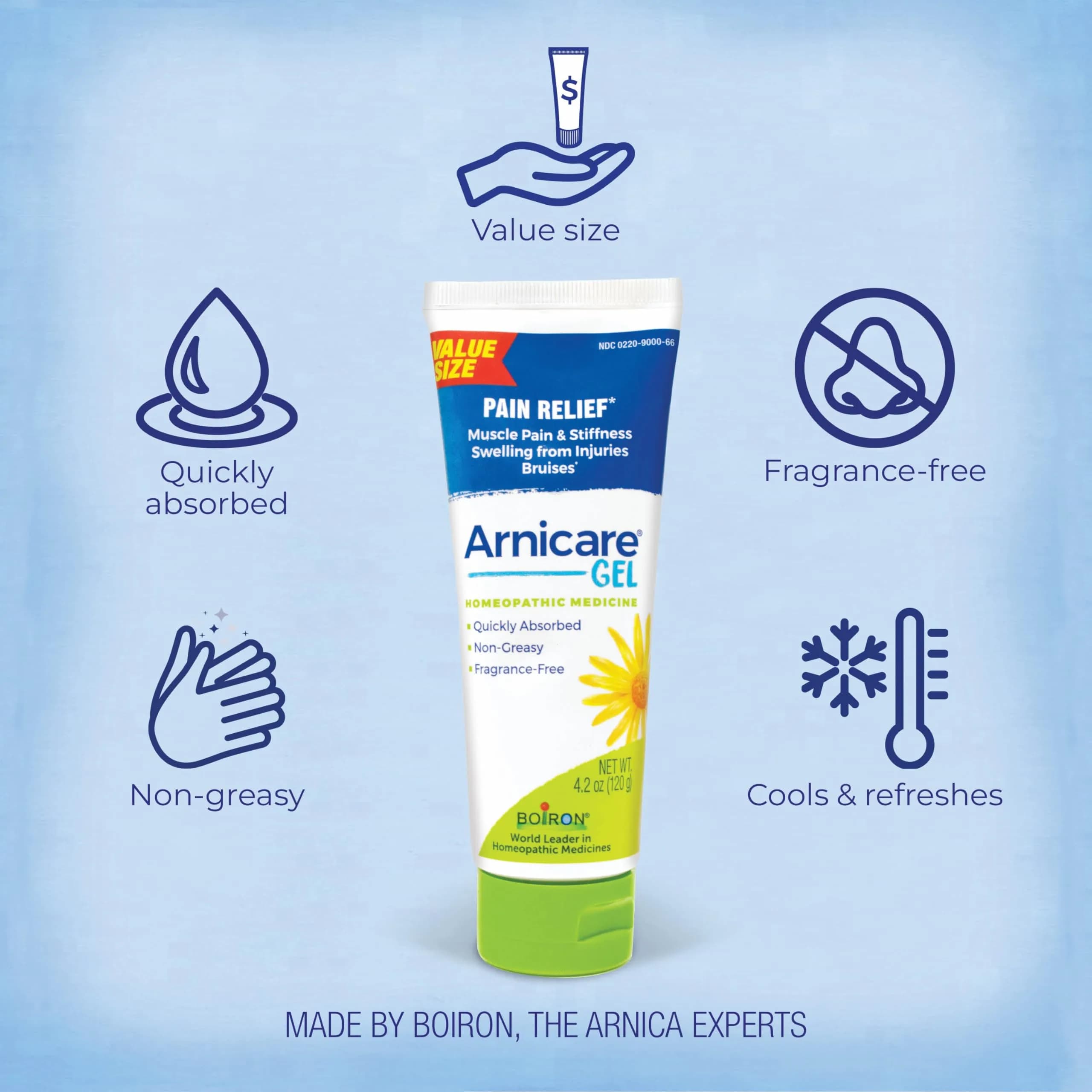 Boiron Arnicare Gel for Joint Pain, Muscle Pain, Soreness, and Swelling - 4.2 oz - view 3