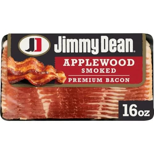 Jimmy Dean Premium Bacon Applewood Smoked | Crispy, High-Quality Breakfast Bacon thumbnail 1