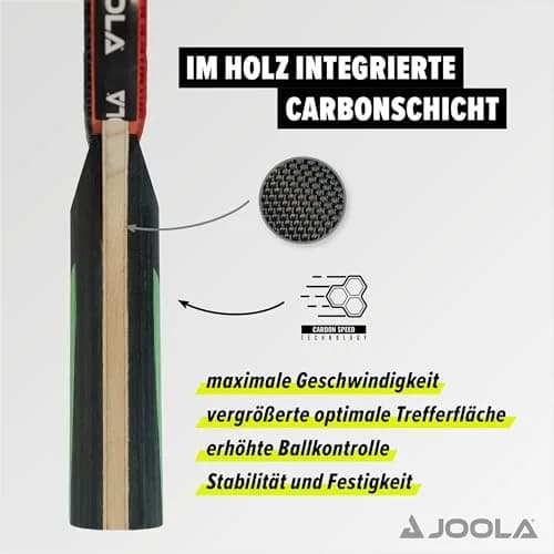 JOOLA Carbon Mega Table Tennis Bat - Multi-Colour | High-Speed Carbon Fiber, ITTF-Approved Rubber, Professional Control (70-120 chars) thumbnail 2