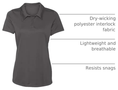 Opna Women's Dry-Fit Golf Polo Shirts 3-Button in 20 Colors XS-3XL | Moisture-Wicking & Breathable Athletic Fit thumbnail 4