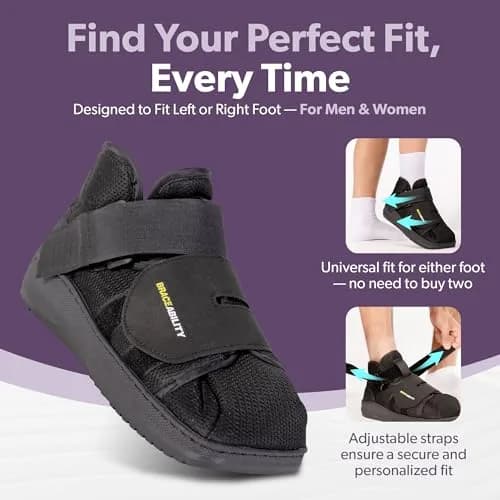 BraceAbility Closed Toe Medical Walking Shoe - Lightweight Post-Op Foot Boot (XL) | Support & Recovery thumbnail 5