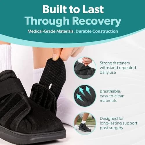 BraceAbility Closed Toe Medical Walking Shoe - Lightweight Post-Op Foot Boot (XL) | Support & Recovery thumbnail 8