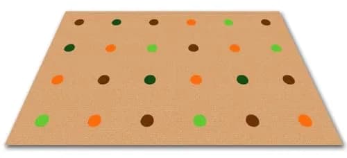 KIDCARPET.COM KidCarpet On The Spot Classroom Seating Rug, 6' x 8'6" Jungle Colors on Tan | Durable, Safety-Approved Classroom Rug thumbnail 1