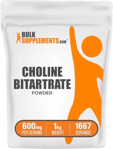 BulkSupplements Choline Bitartrate Powder 1kg (2.2 lbs) | Supports Overall Health & Cognitive Function thumbnail 1