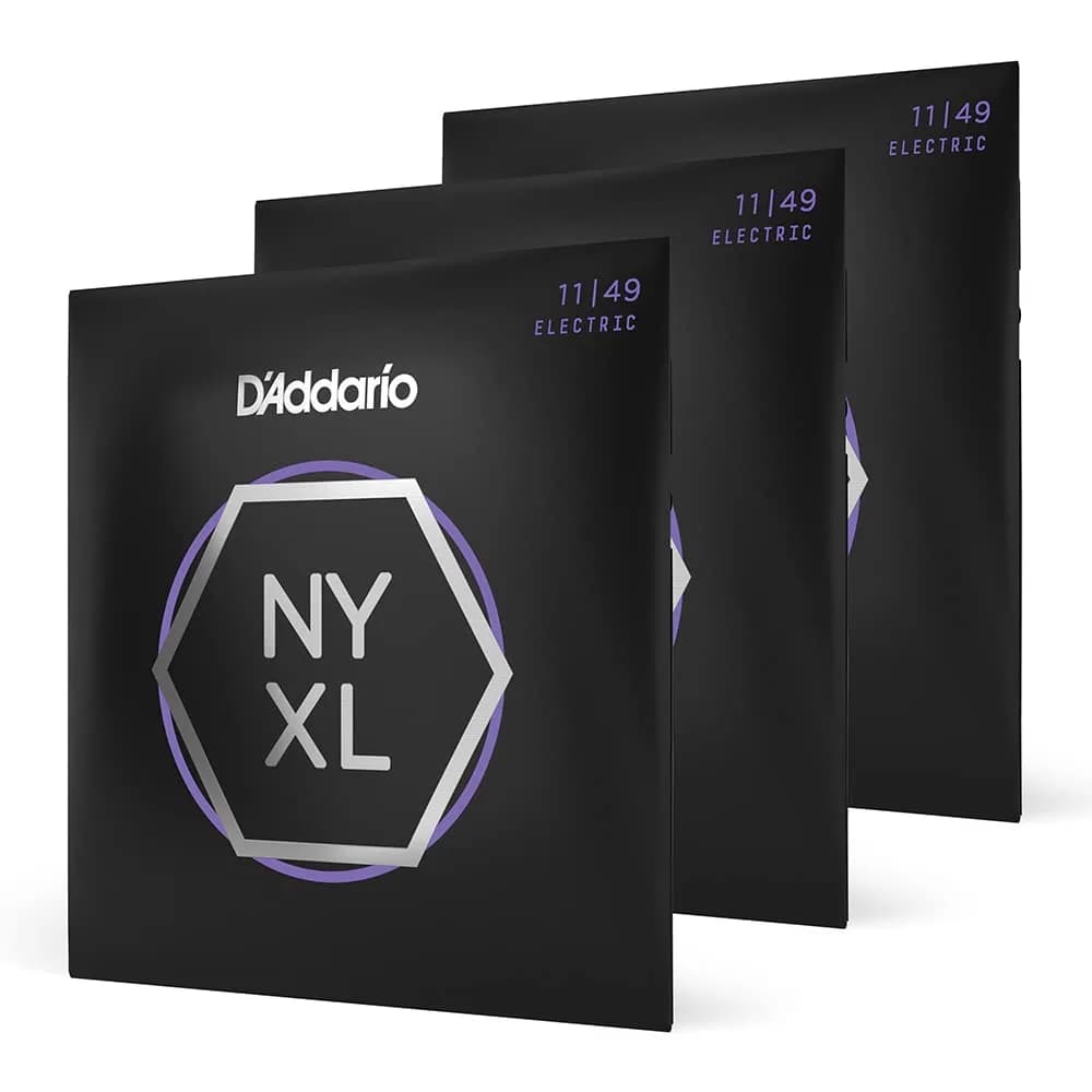 D'Addario NYXL1149-3P Electric Guitar Strings, Medium 11-49 Gauge, 3 Sets | Enhanced Tuning Stability & Mid-Range Presence - main product image
