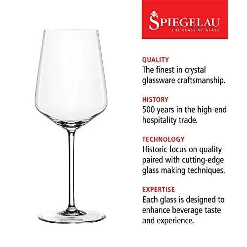 Spiegelau Style Crystal White Wine Glasses Set of 4 | Elegant Lead-Free Crystal, 15.5 oz, Perfect for Dinner & Gifts thumbnail 2