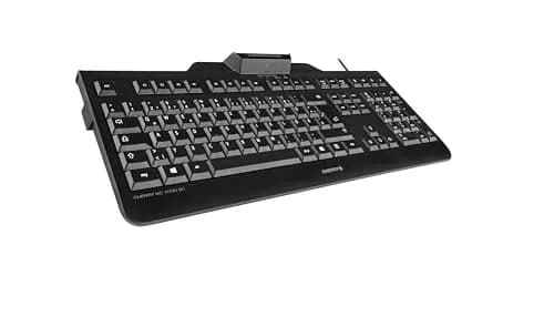 Cherry KC 1000 SC Smartcard Keyboard | Secure Wired Keyboard with Smart Card Reader (EU-Layout - QWERTY, Black) thumbnail 4