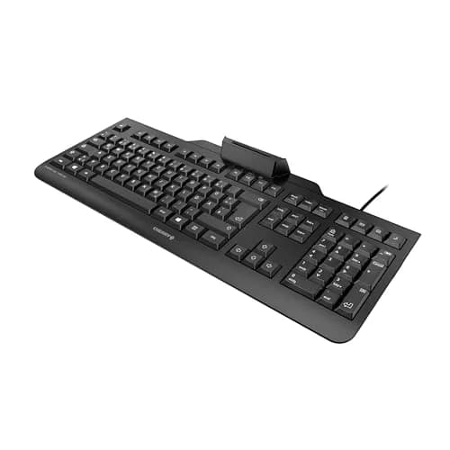 Cherry KC 1000 SC Smartcard Keyboard | Secure Wired Keyboard with Smart Card Reader (EU-Layout - QWERTY, Black) thumbnail 2