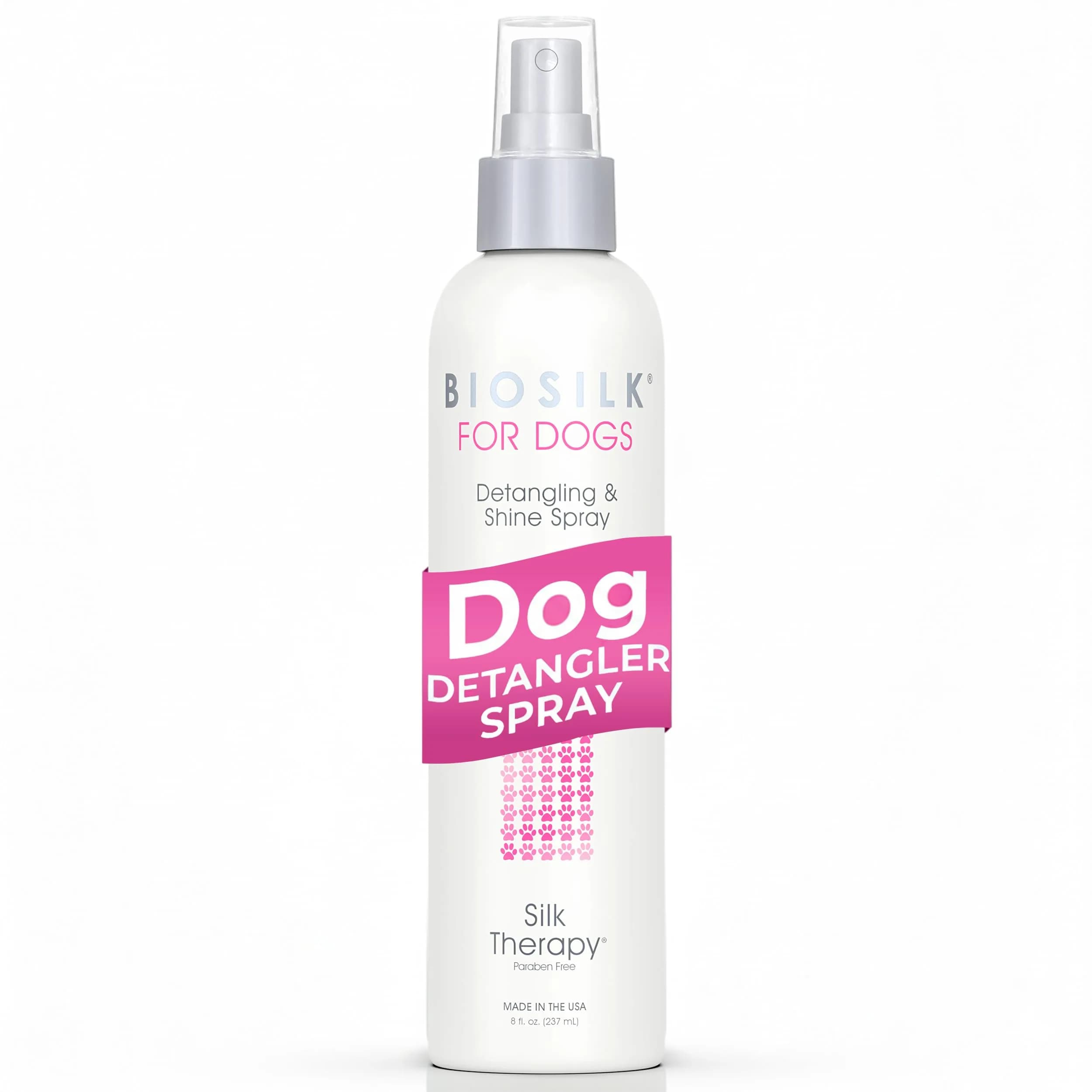 BioSilk for Dogs Silk Therapy Detangling and Shine Spray 237ml (8 Fl Oz) | pH Balanced Leave-In Mist for Dematting - main product image
