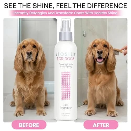 BioSilk for Dogs Silk Therapy Detangling and Shine Spray 237ml (8 Fl Oz) | pH Balanced Leave-In Mist for Dematting thumbnail 8