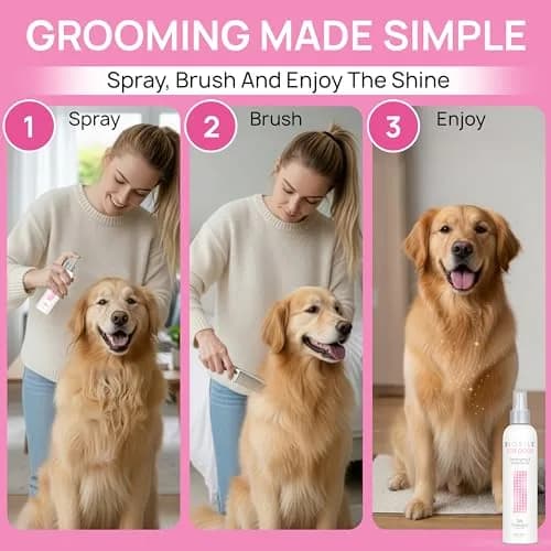 BioSilk for Dogs Silk Therapy Detangling and Shine Spray 237ml (8 Fl Oz) | pH Balanced Leave-In Mist for Dematting thumbnail 3