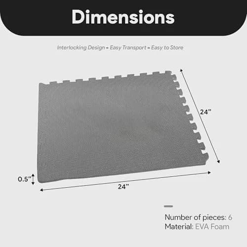 BalanceFrom Puzzle Exercise Mat 1/2-inch Thick | Non-Slip Foam Floor for Home & Gym thumbnail 4