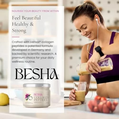 BESHA INC Verisol Collagen Bioactive Peptides Powder 100g (3.5 oz) | Patented German Formula for Skin Elasticity thumbnail 5