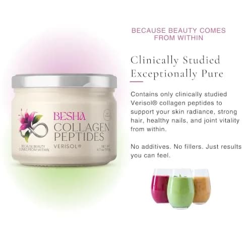 BESHA INC Verisol Collagen Bioactive Peptides Powder 100g (3.5 oz) | Patented German Formula for Skin Elasticity thumbnail 8
