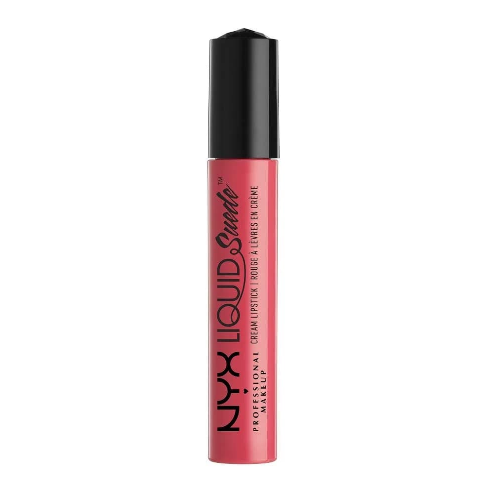 NYX PROFESSIONAL MAKEUP Liquid Suede Cream Lipstick - Life's A Beach Bright Coral 3.8ml (0.13 Fl Oz) | Matte Finish Long-Wearing — Life's A Beach